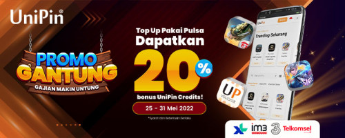 GANTUNG – Gajian Makin Untung dengan Top Up di UniPin Pakai Pulsa!